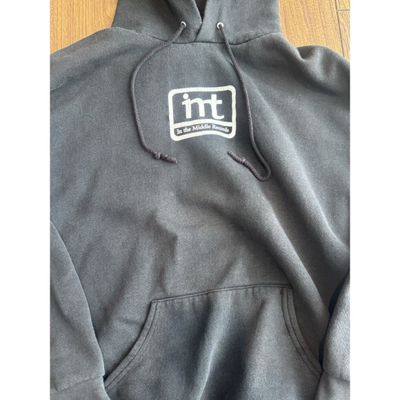 Vintage 90s In the Middle Records Underground Lee Heavy Cotton Hoodie SZ M READ! - Picture 2 of 6